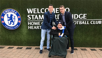 A former footballer recently had his wish granted by the team at Hungerford Care Home, in Berkshire, when he was taken on a nostalgic trip to Stamford Bridge where he used to play for Chelsea Football Club.